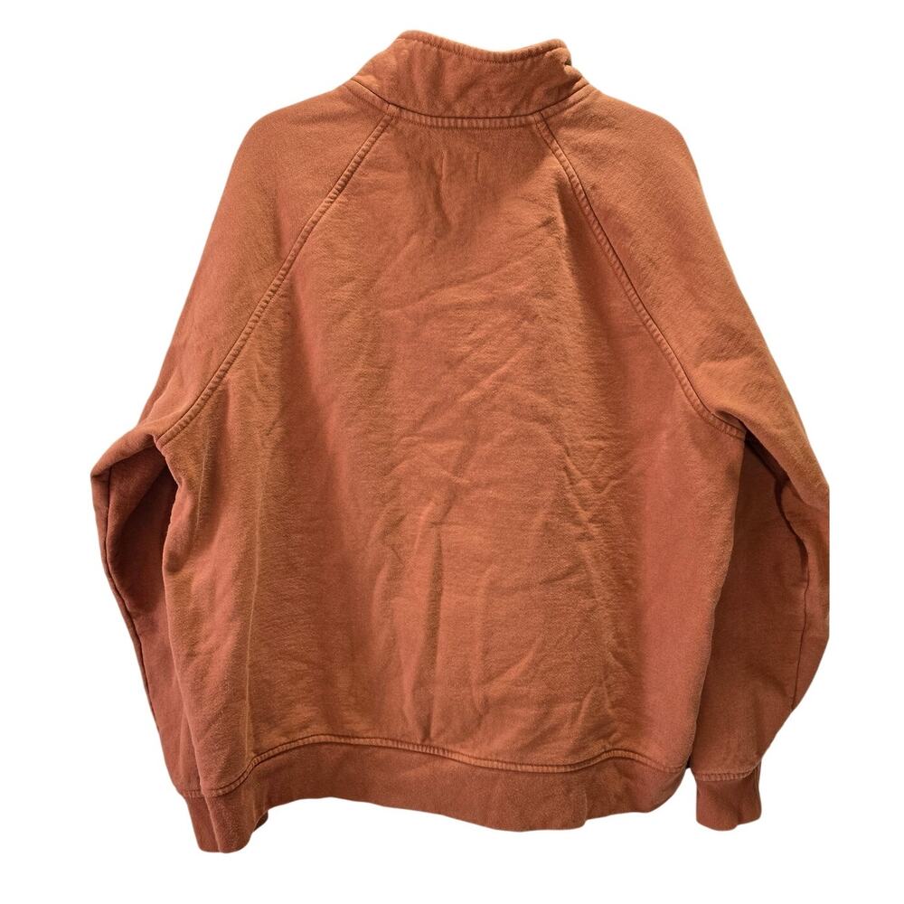 Flint and Tinder 1/4 Zip Sweatshirt Pullover Fleece Mens 3XL Orange Brown USA - Picture 5 of 5
